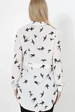 Rebellious Fashion Alena White Print Shirt