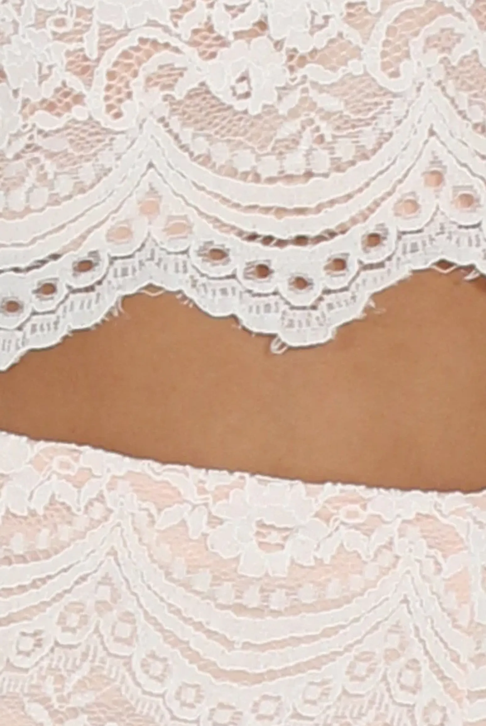 Rebellious Fashion Apricot Lace Cropped Co-ord - Tacy