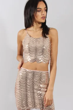 Rebellious Fashion Apricot Sequin Co-Ord- Jules