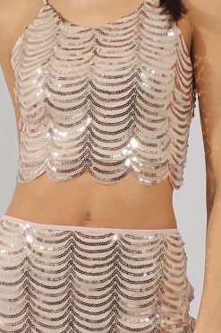 Rebellious Fashion Apricot Sequin Co-Ord- Jules