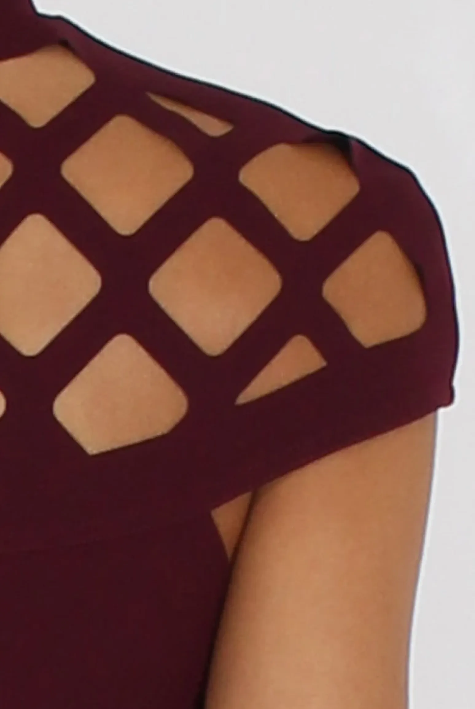 Rebellious Fashion Aubergine Cage Detail Jumpsuit - Aurelia
