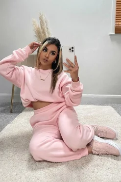 Rebellious Fashion Baby Pink Oversized Joggers - Erica