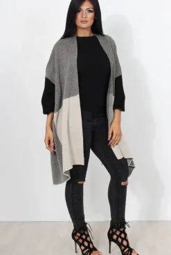 Rebellious Fashion Ballo Monochrome Long Jacket