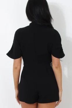 Rebellious Fashion Ballon Black V Front Playsuit