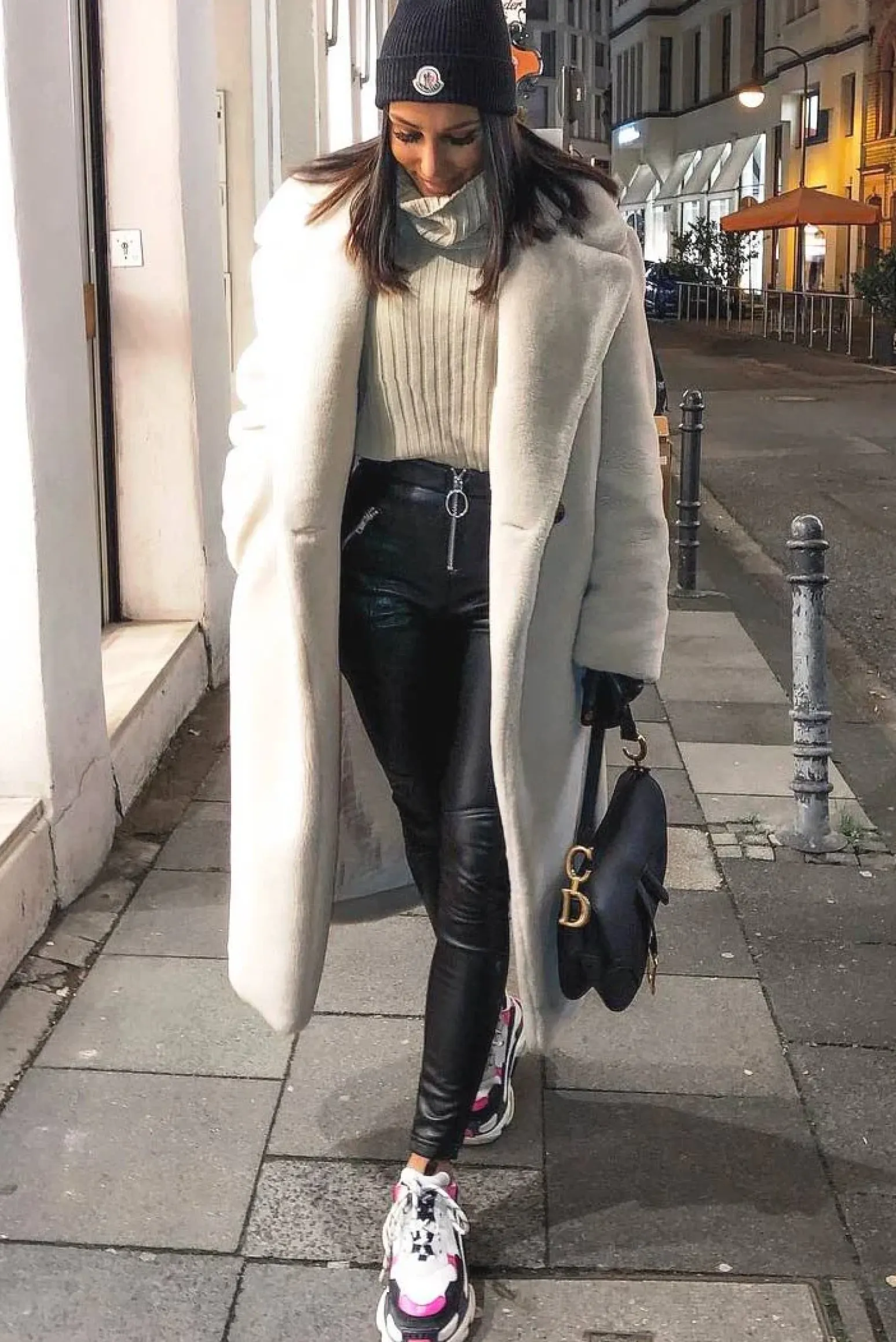 Rebellious Fashion Beige Knit Roll Neck Batwing Jumper - Fallon