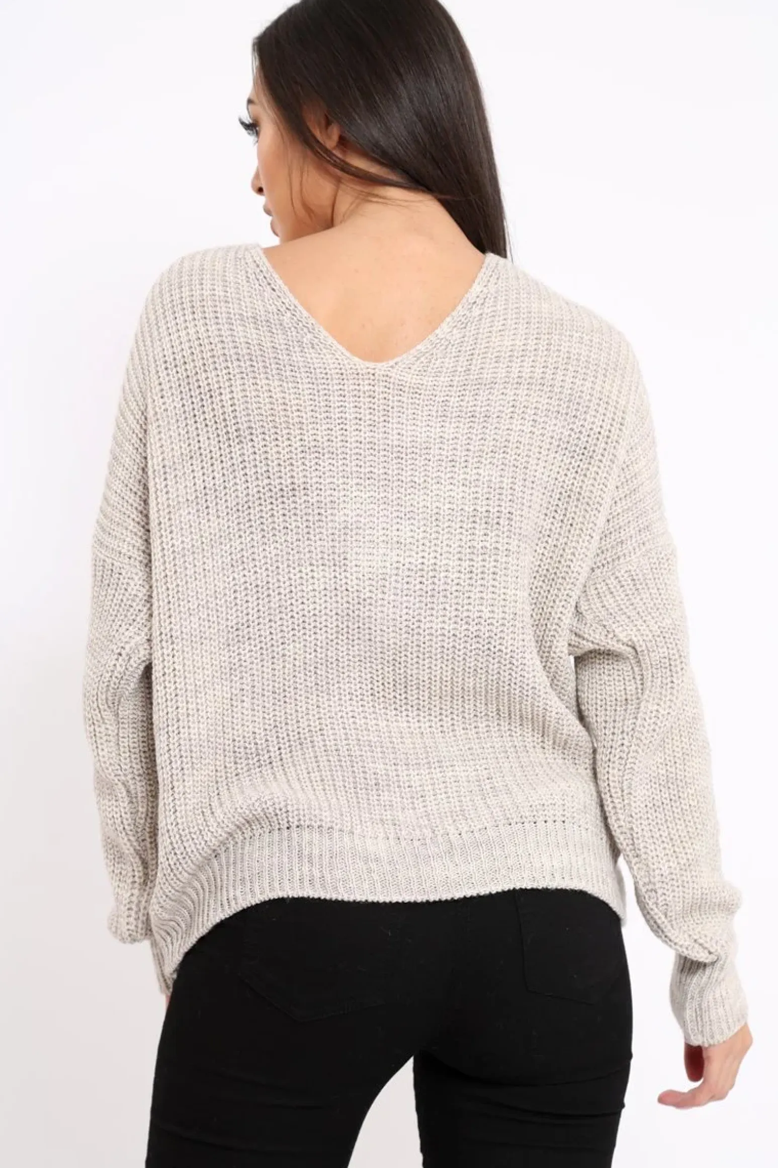 Rebellious Fashion Beige Knot Knit Jumper - Kerri