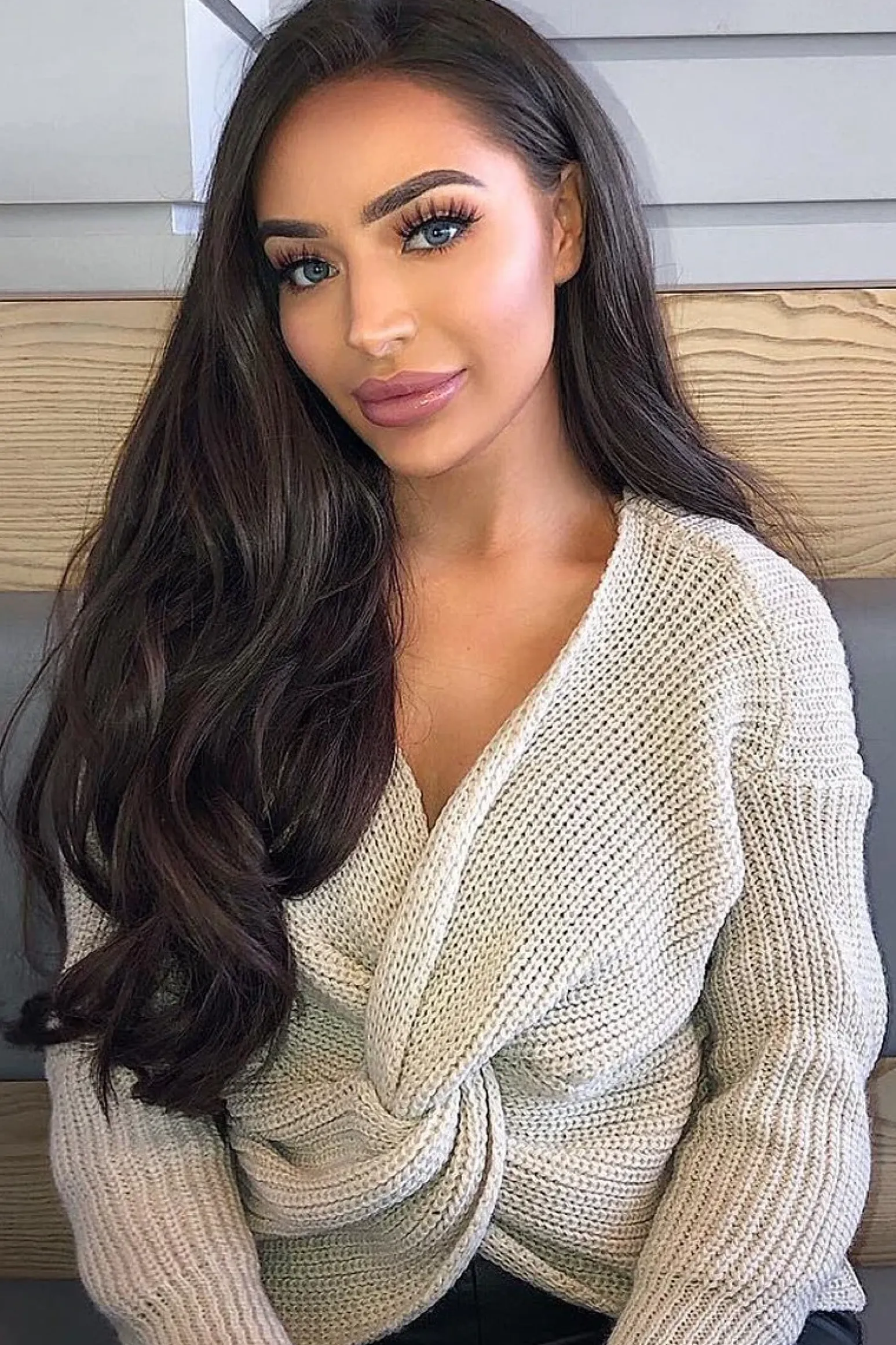 Rebellious Fashion Beige Knot Knit Jumper - Kerri