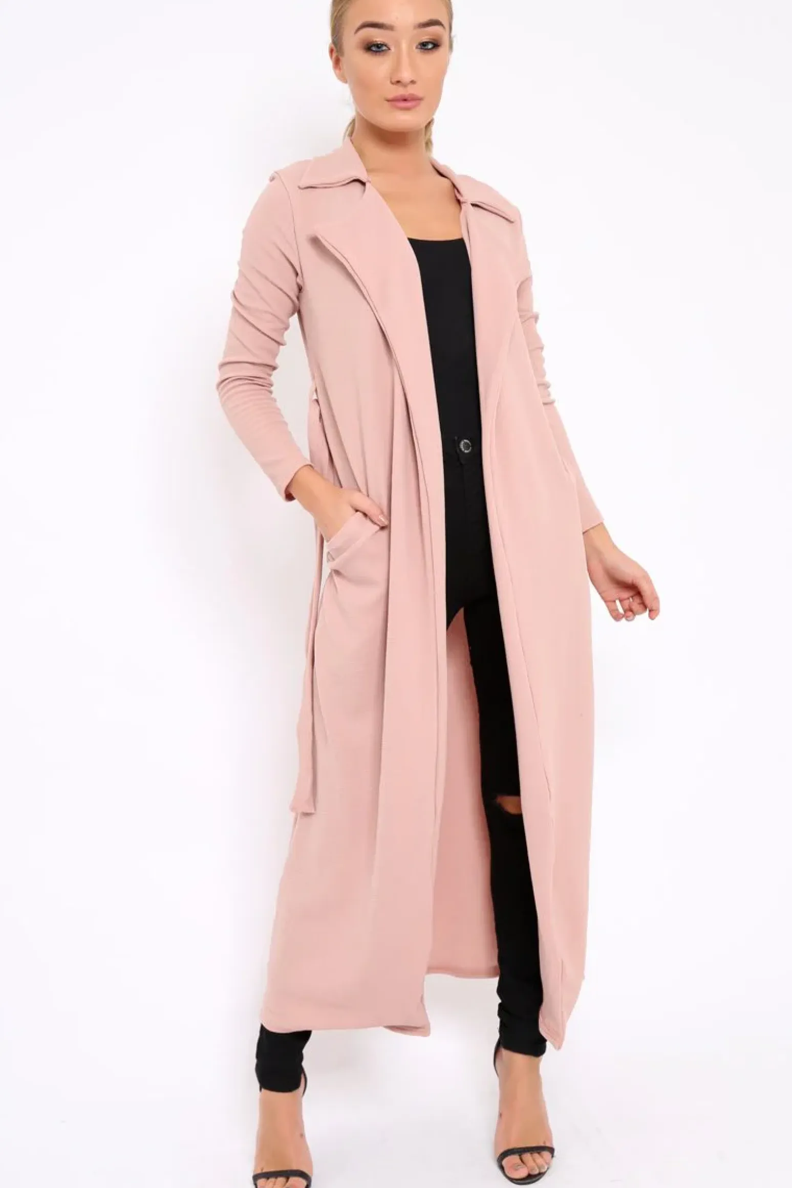 Rebellious Fashion Beige Long Duster Jacket - Gigi