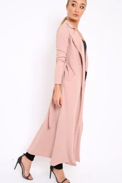 Rebellious Fashion Beige Long Duster Jacket - Gigi