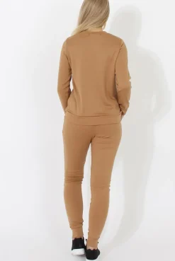 Rebellious Fashion Beige Loungewear Set - Khloe