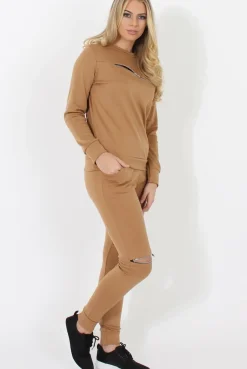 Rebellious Fashion Beige Loungewear Set - Khloe