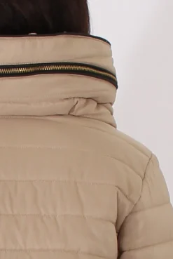 Rebellious Fashion Beige Padded Coat - Zara