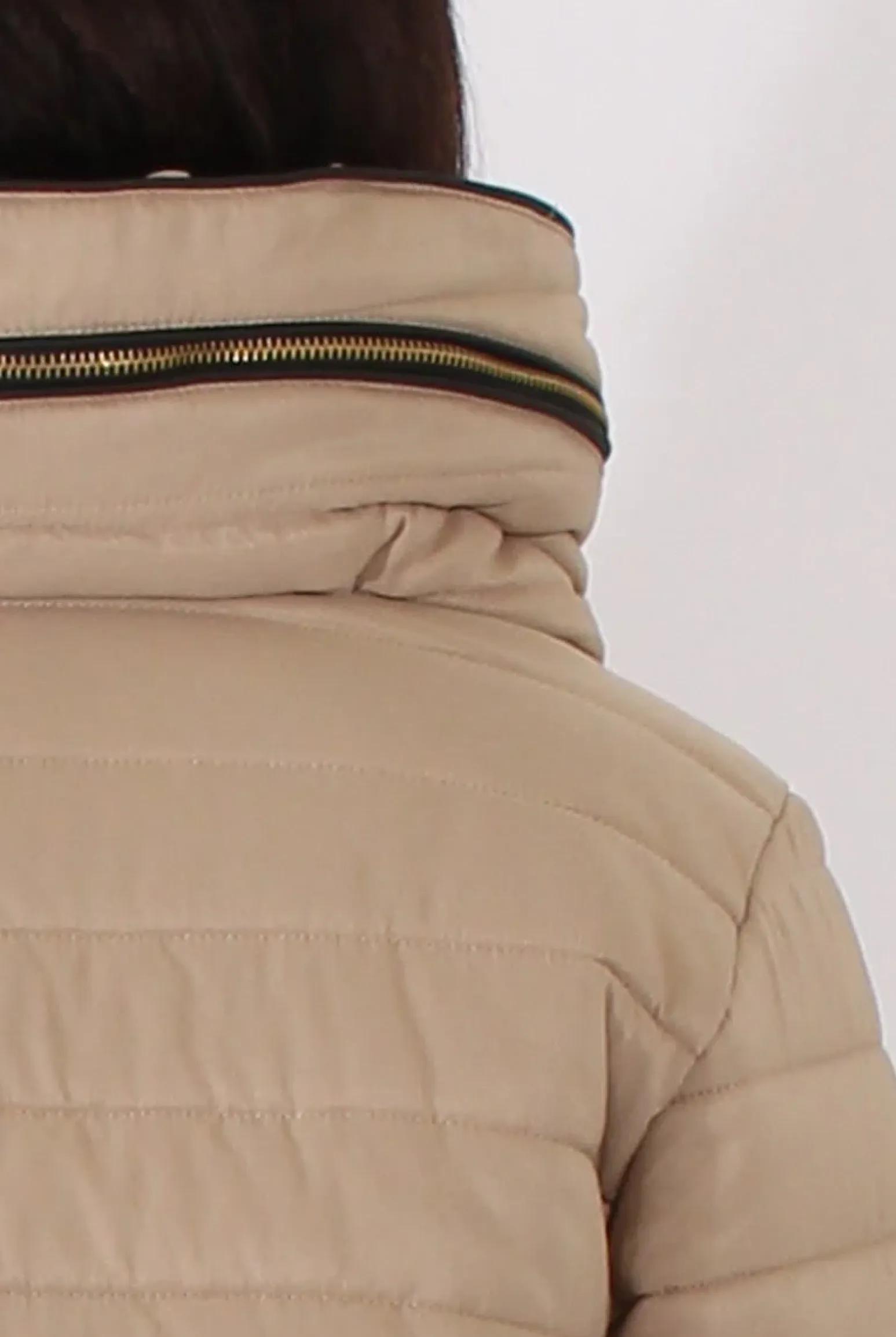 Rebellious Fashion Beige Padded Coat - Zara