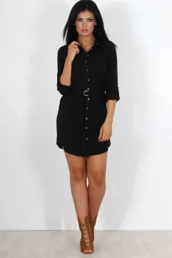 Rebellious Fashion Bethan Black Shirt Dress