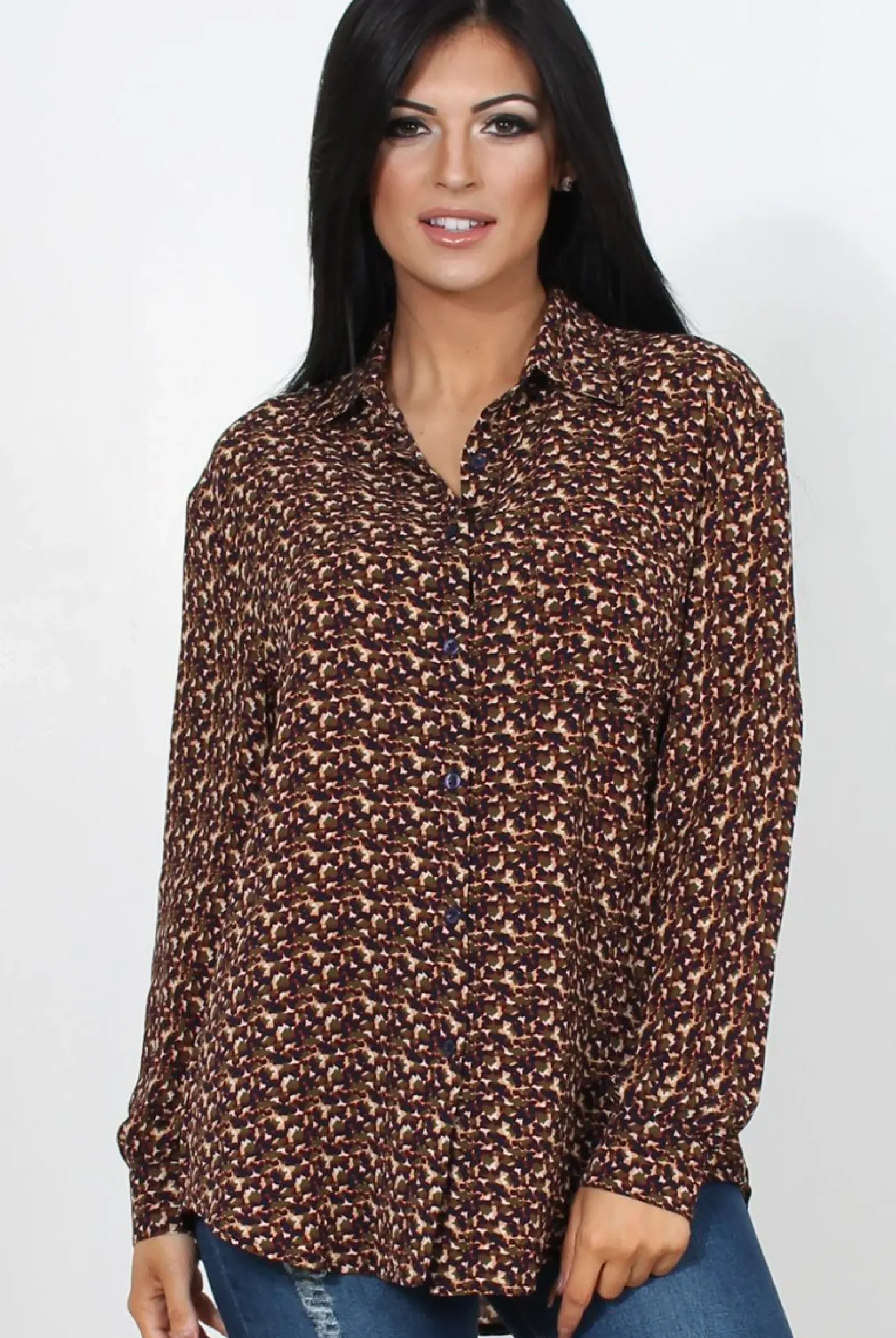 Rebellious Fashion Bethzy Multi Print Shirt