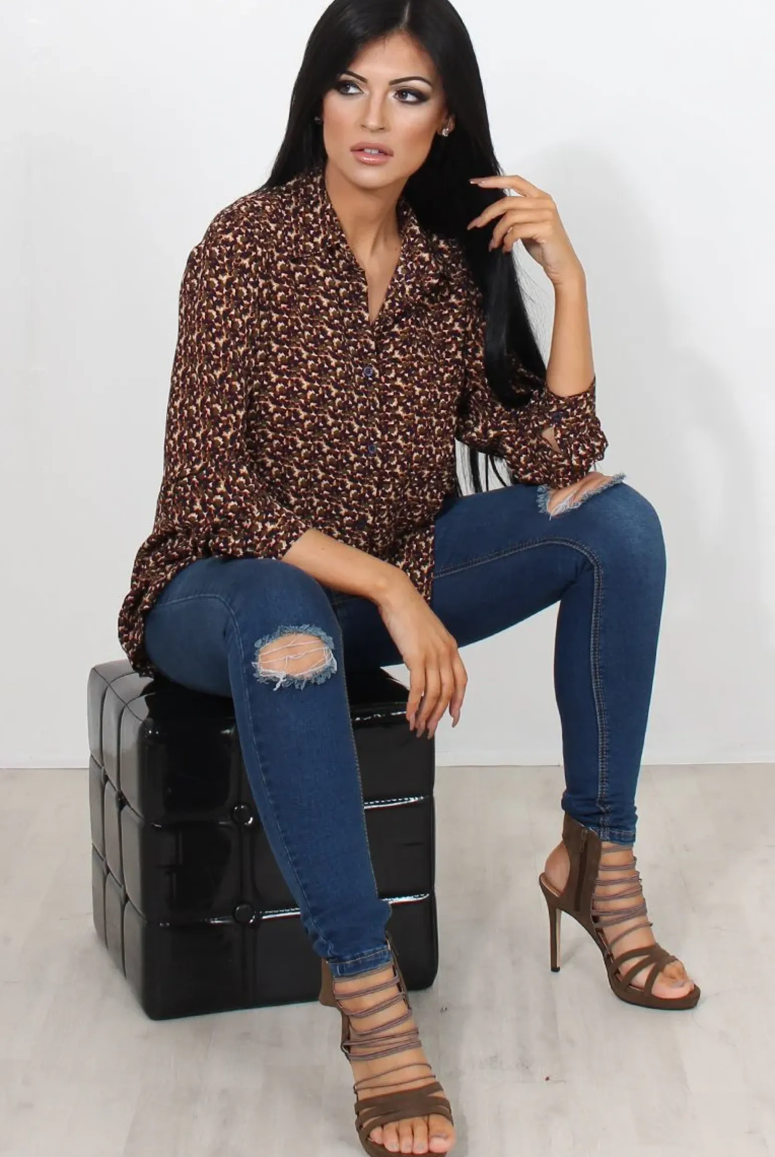 Rebellious Fashion Bethzy Multi Print Shirt
