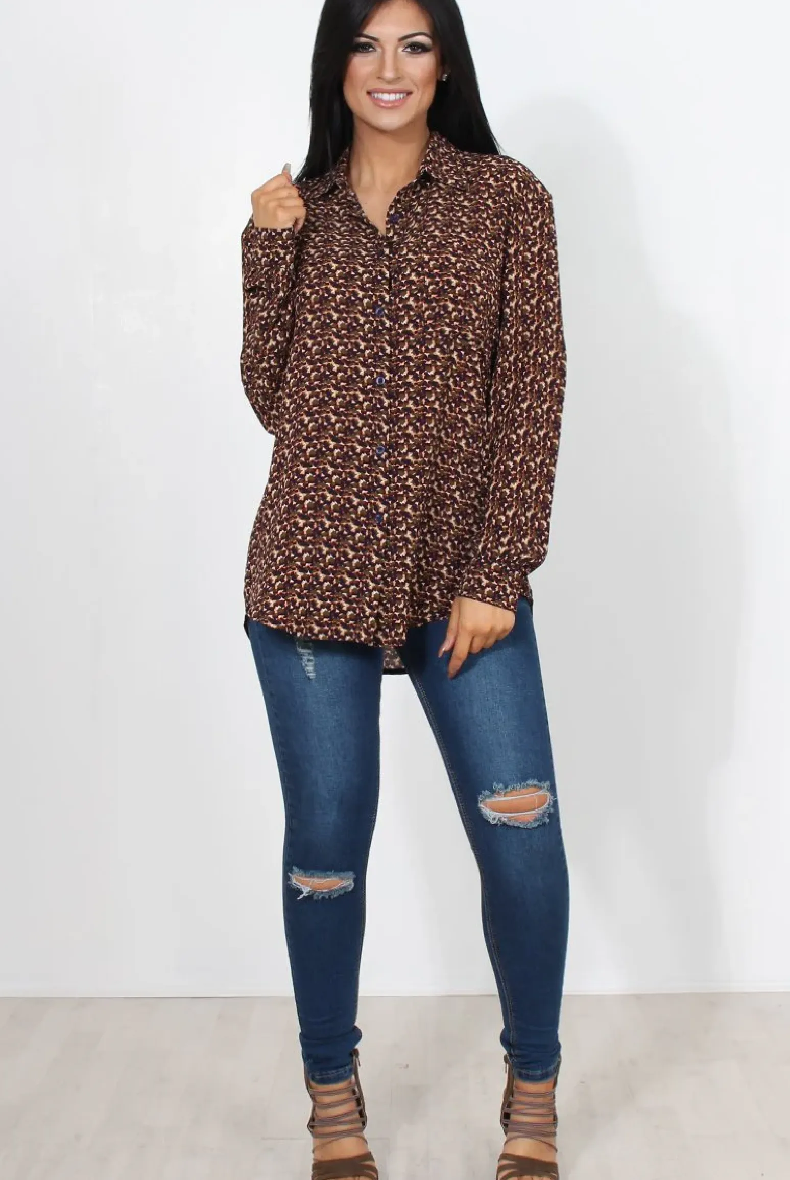 Rebellious Fashion Bethzy Multi Print Shirt