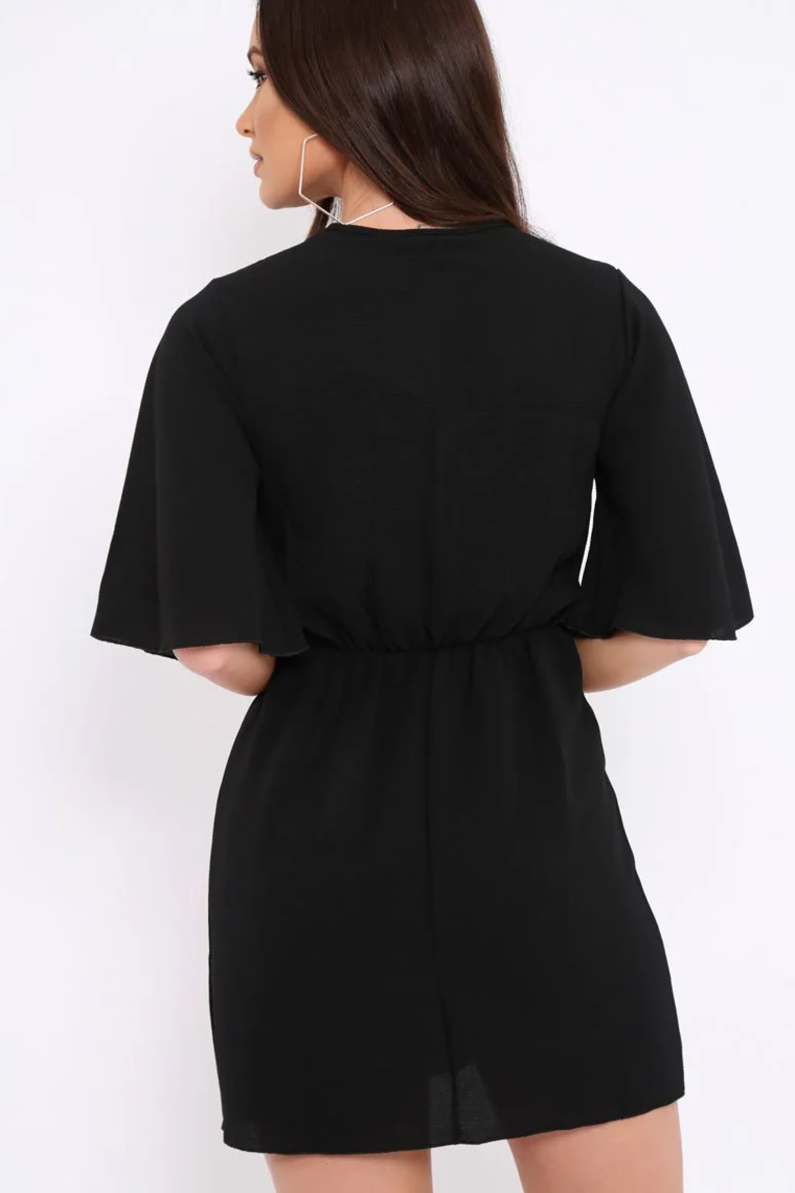 Rebellious Fashion Black Bow Tie Dress - Teagan