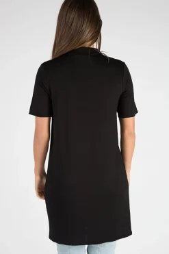 Rebellious Fashion Black Flying Angel Cut Out Distressed T Shirt Dress - Amber