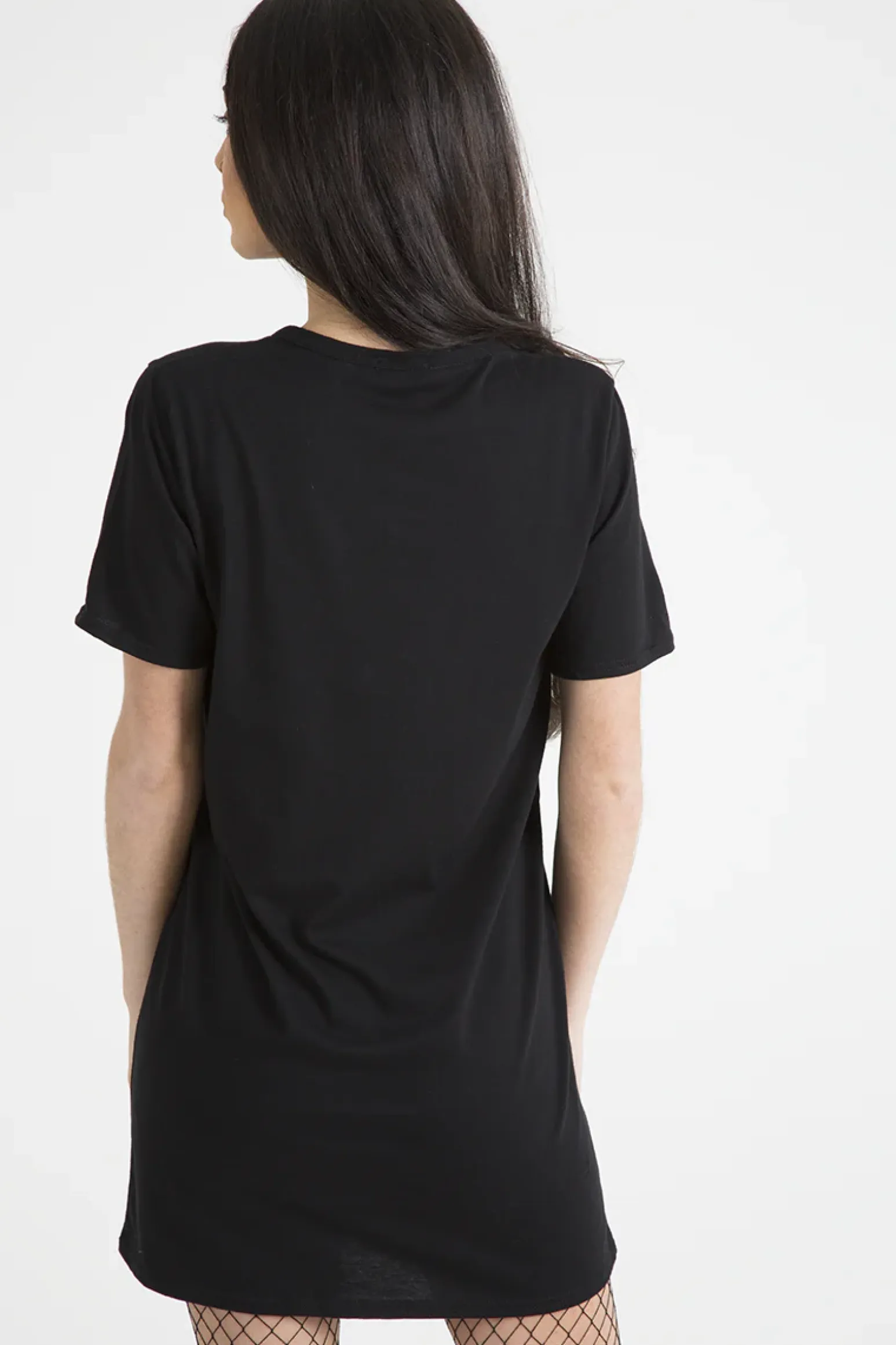 Rebellious Fashion Black Front Distressed 'Amuse Society' T-Shirt Dress - Lexi