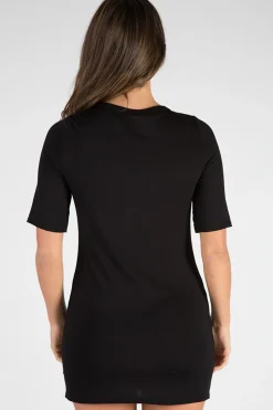 Rebellious Fashion Black Legendary Graphic Lace Up T Shirt Dress - Lolita