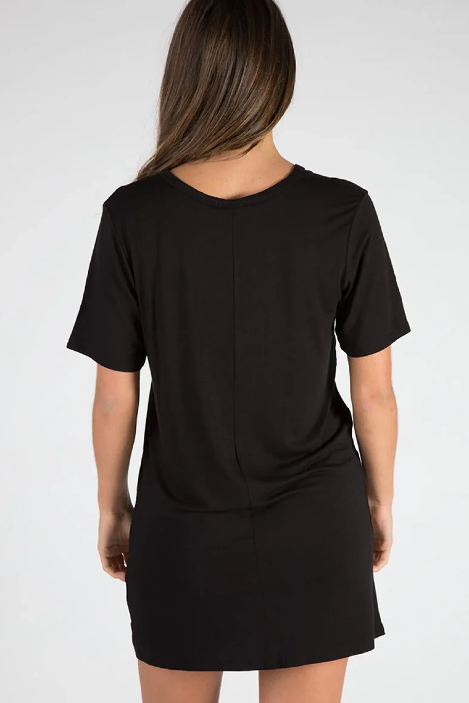 Rebellious Fashion Black Ring Choker Rockstar Slogan T Shirt Dress - Liana