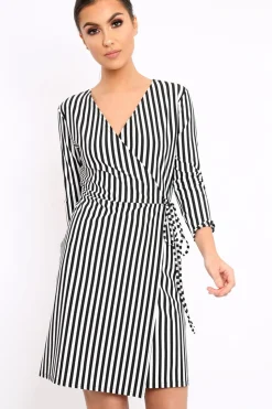 Rebellious Fashion Black Stripe Dress - Imogene