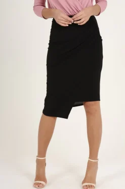 Rebellious Fashion Black Assymetric Skirt - Branna