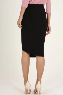 Rebellious Fashion Black Assymetric Skirt - Branna