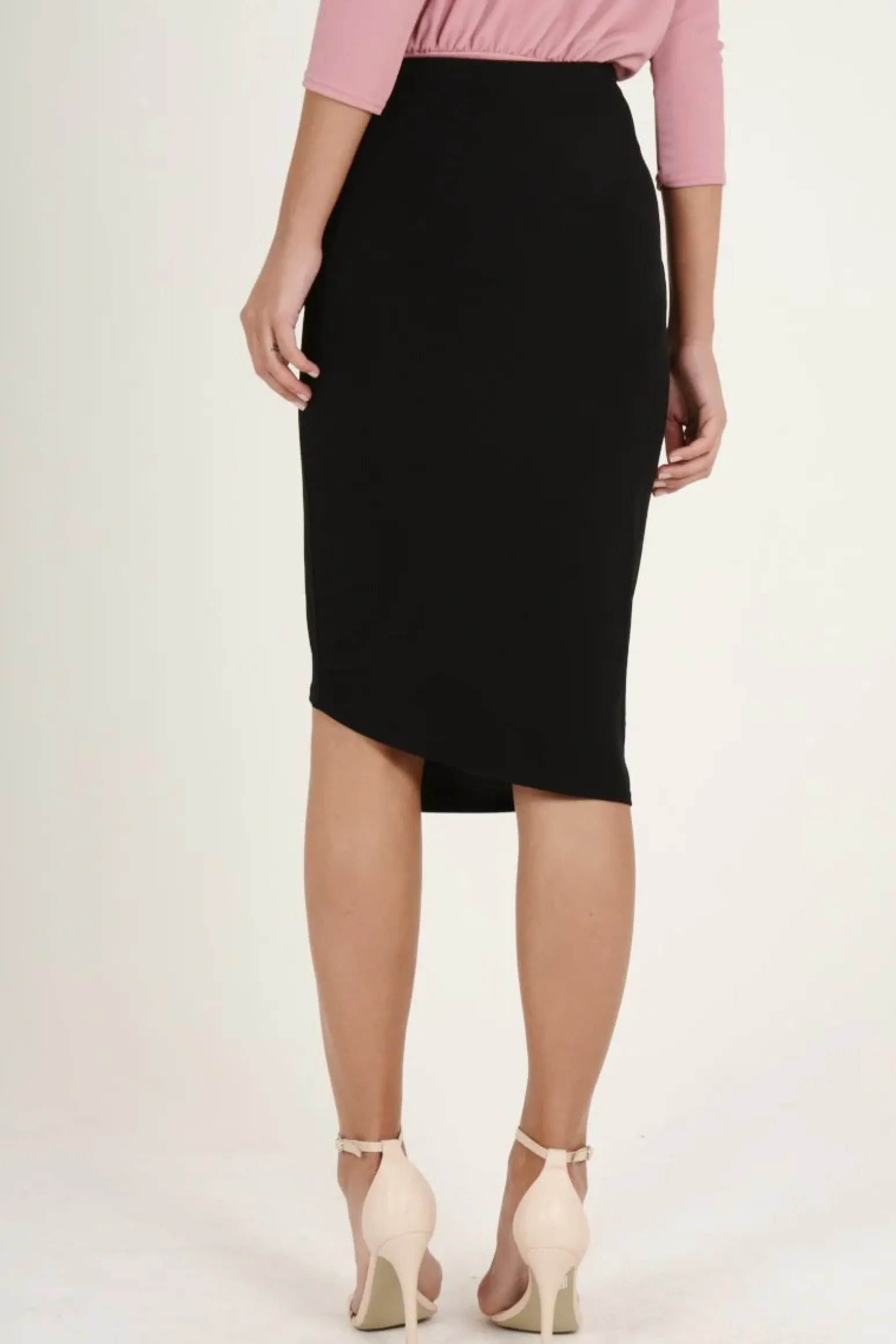 Rebellious Fashion Black Assymetric Skirt - Branna