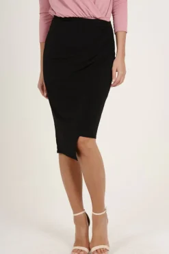 Rebellious Fashion Black Assymetric Skirt - Branna