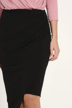 Rebellious Fashion Black Assymetric Skirt - Branna