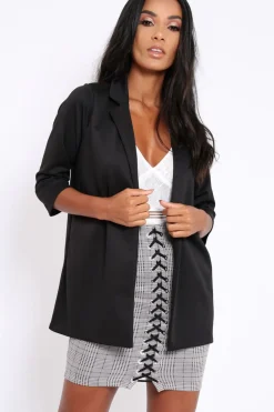 Rebellious Fashion Black Blazer - Karrie