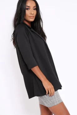 Rebellious Fashion Black Blazer - Karrie