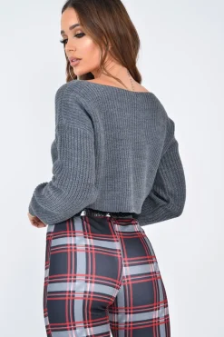 Rebellious Fashion Black Check High Waist Flared Trousers - Cherie