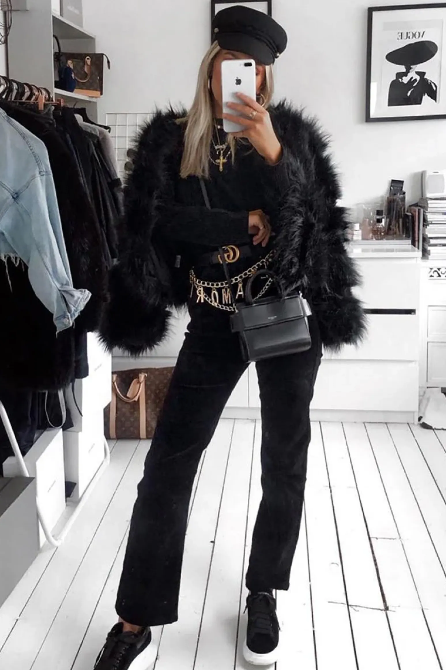 Rebellious Fashion Black Corduroy Mom Jeans - Oprah