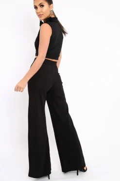 Rebellious Fashion Black Cropped Blazer - Achsah