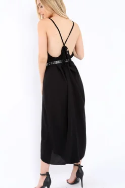 Rebellious Fashion Black Culotte Jumpsuit - Aj