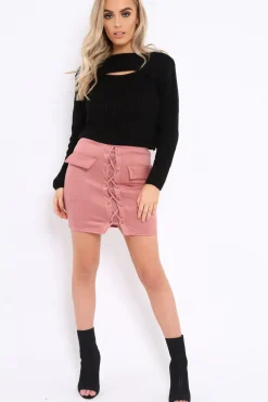 Rebellious Fashion Black Cut Out Key Hole Jumper - Miranda