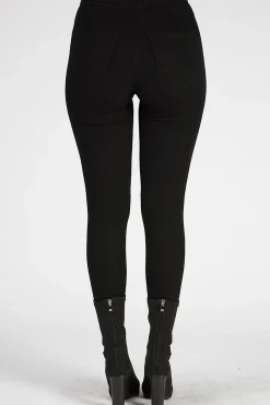 Rebellious Fashion Black Distressed High Waisted Skinny Jeans - Jasmine