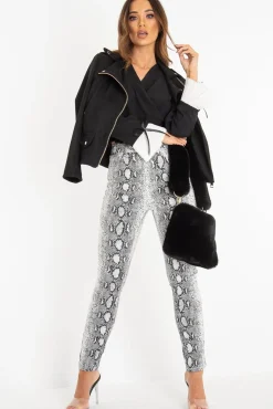 Rebellious Fashion Black Faux Suede Zip Front Biker Jacket - Isadora