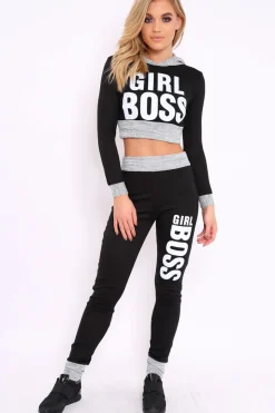 Rebellious Fashion Black Girl Boss Loungewear Set - Evie