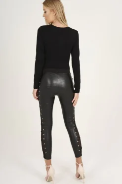 Rebellious Fashion Black Heart Breaker Slogan Bodysuit - Beverly