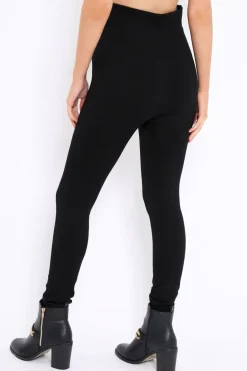 Rebellious Fashion Black High Waisted Shape Leggings - Binky