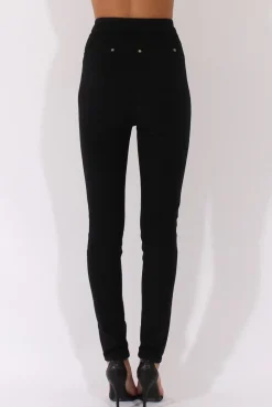 Rebellious Fashion Black High Waisted Skinny Fit Jeans - Nemesis