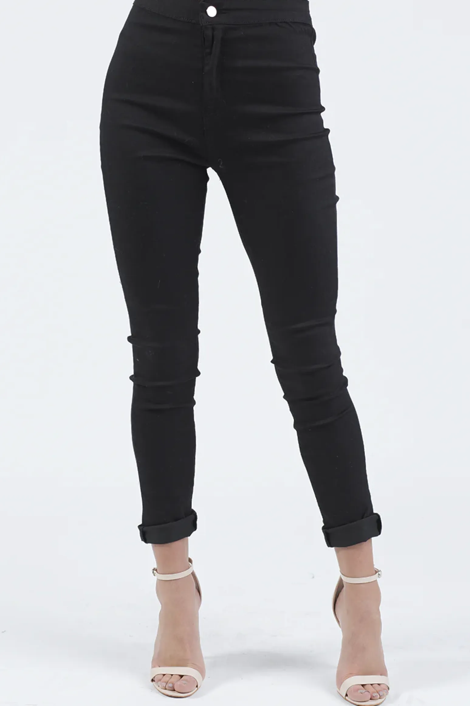 Rebellious Fashion Black High Waisted Skinny Jeans - Taylor