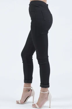 Rebellious Fashion Black High Waisted Skinny Jeans - Taylor