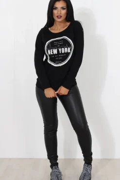 Rebellious Fashion Black High Waisted Skinny Jeans-Joffy