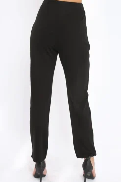 Rebellious Fashion Black High Waisted Trousers - Zeenia