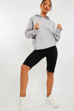 Rebellious Fashion Black Jersey Cycling Shorts - Fiona